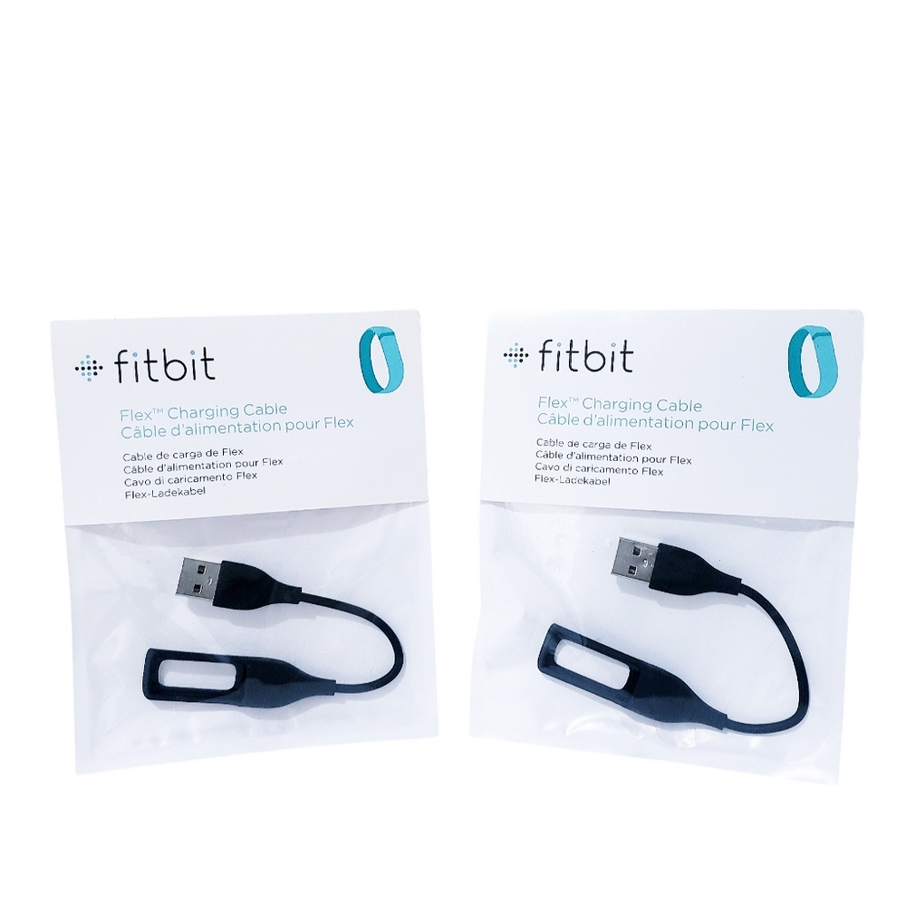 Fitbit Original Flex Band Charging Cable 2-Pack FB153F-CC Black New Sealed